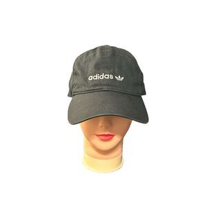 Adidas Cap hat adjustment Relaxed Strapback Black/White Good Condition